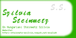 szilvia steinmetz business card